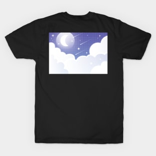 Lofi Dream Sky Grid T-Shirt